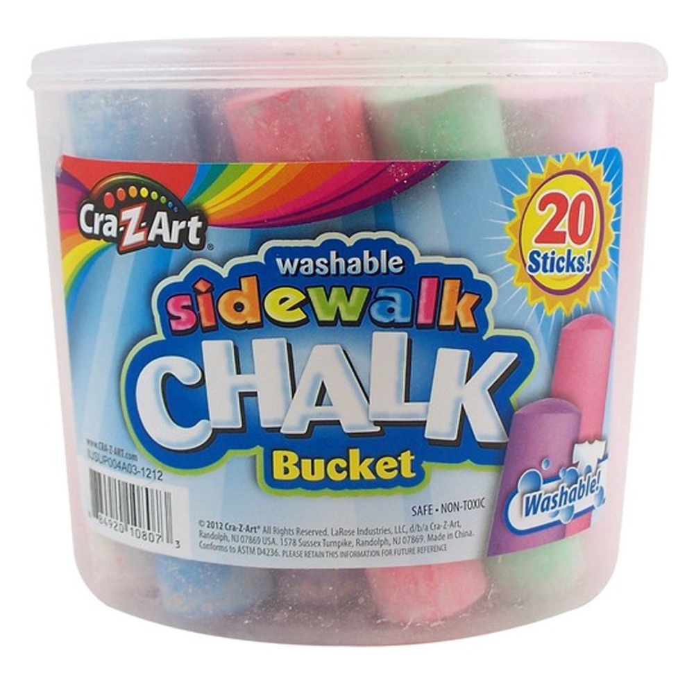 NWT 20 Count Sidewalk Chalk Bucket